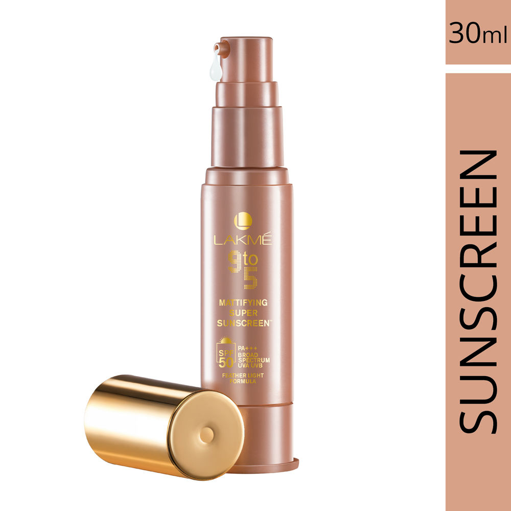 Lakme 9 To 5 Mattifying Super Sunscreen Lotion SPF 50, 30 ml Price ...