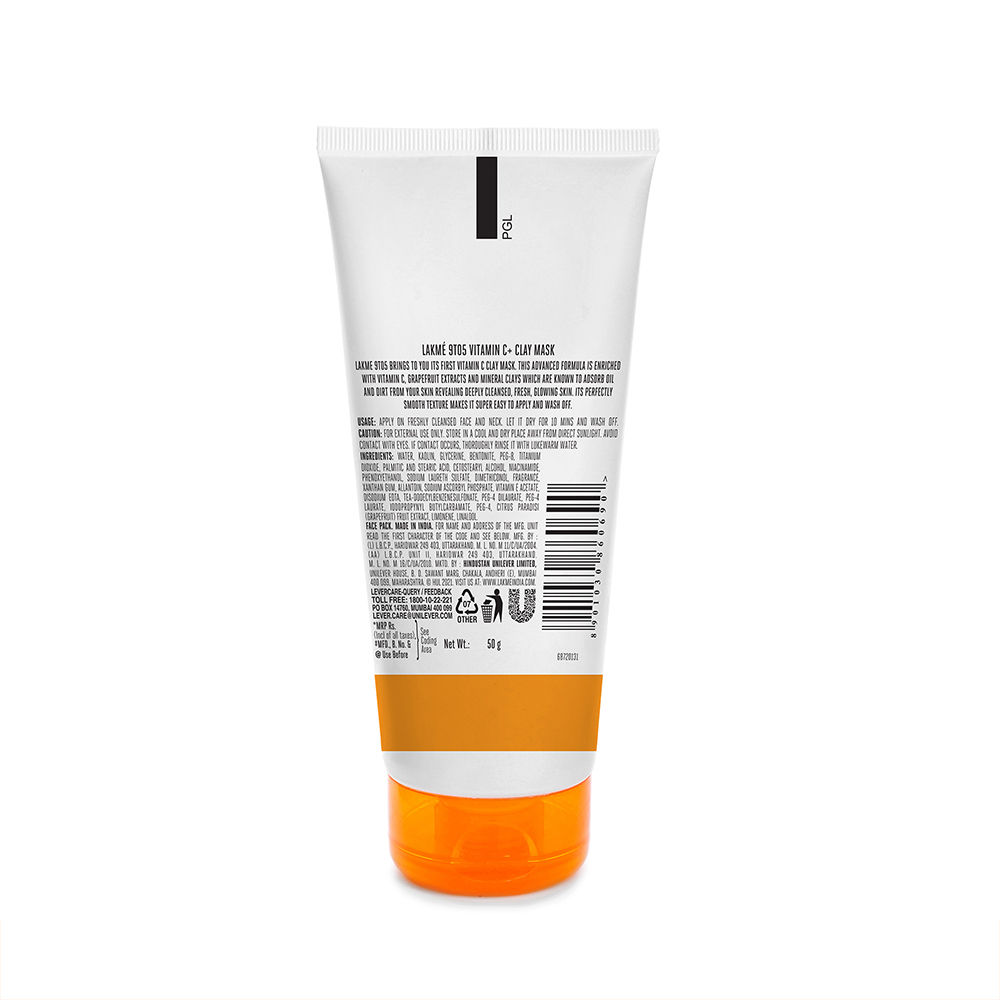 Lakme 9to5 Vitamin C+ Clay mask, 50 gm Price, Uses, Side Effects
