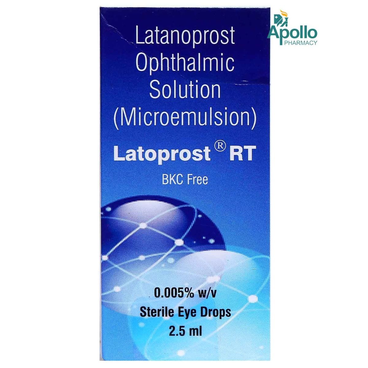 Latoprost RT BKC Free Eye Drops 2.5 ml Price, Uses, Side Effects