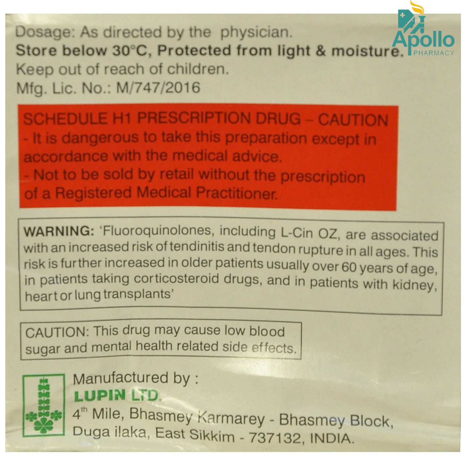 Lcin Oz Tablet Price Uses Side Effects Composition Apollo Pharmacy