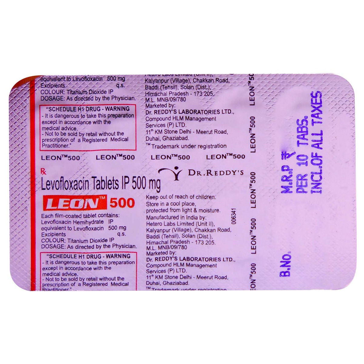 Leon 500 Tablet 10's Price, Uses, Side Effects, Composition - Apollo ...