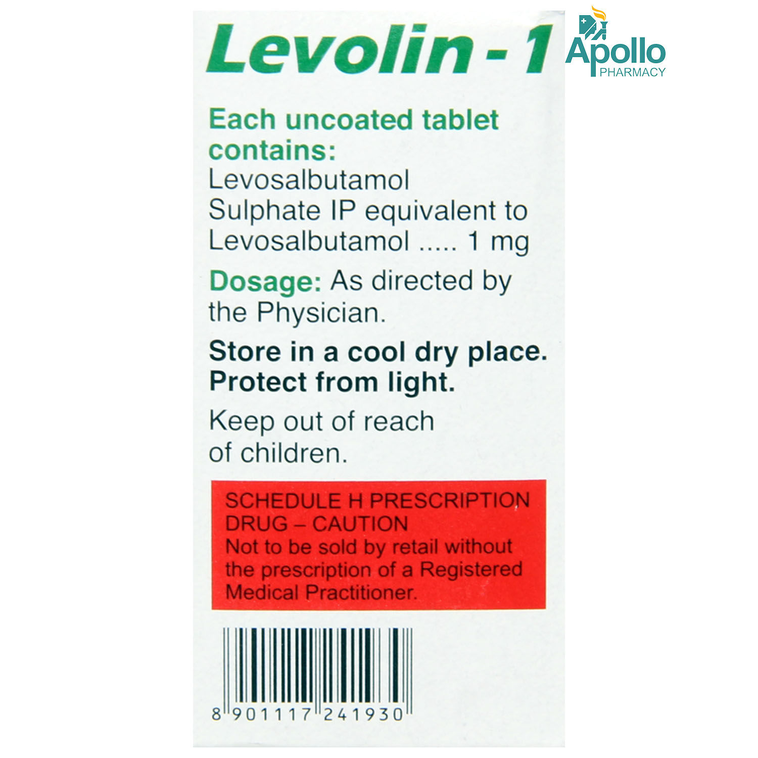 Levolin-1 Tablet 10's Price, Uses, Side Effects, Composition - Apollo