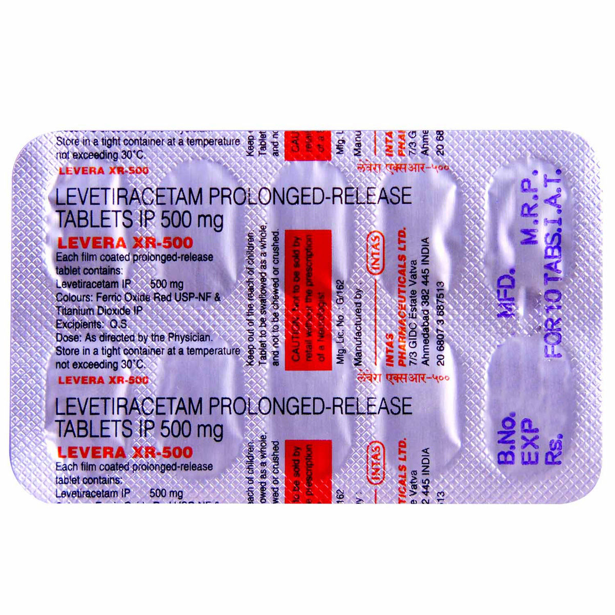 Levera XR 500 Tablet 10's, Pack of 10 TABLET MDS