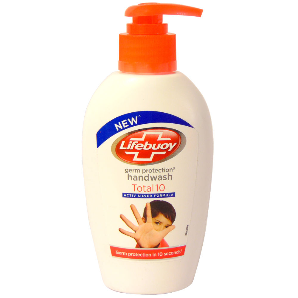 Lifebuoy Total 10 Germ Protection Handwash, 190 ml Pump Bottle, Pack of 1 