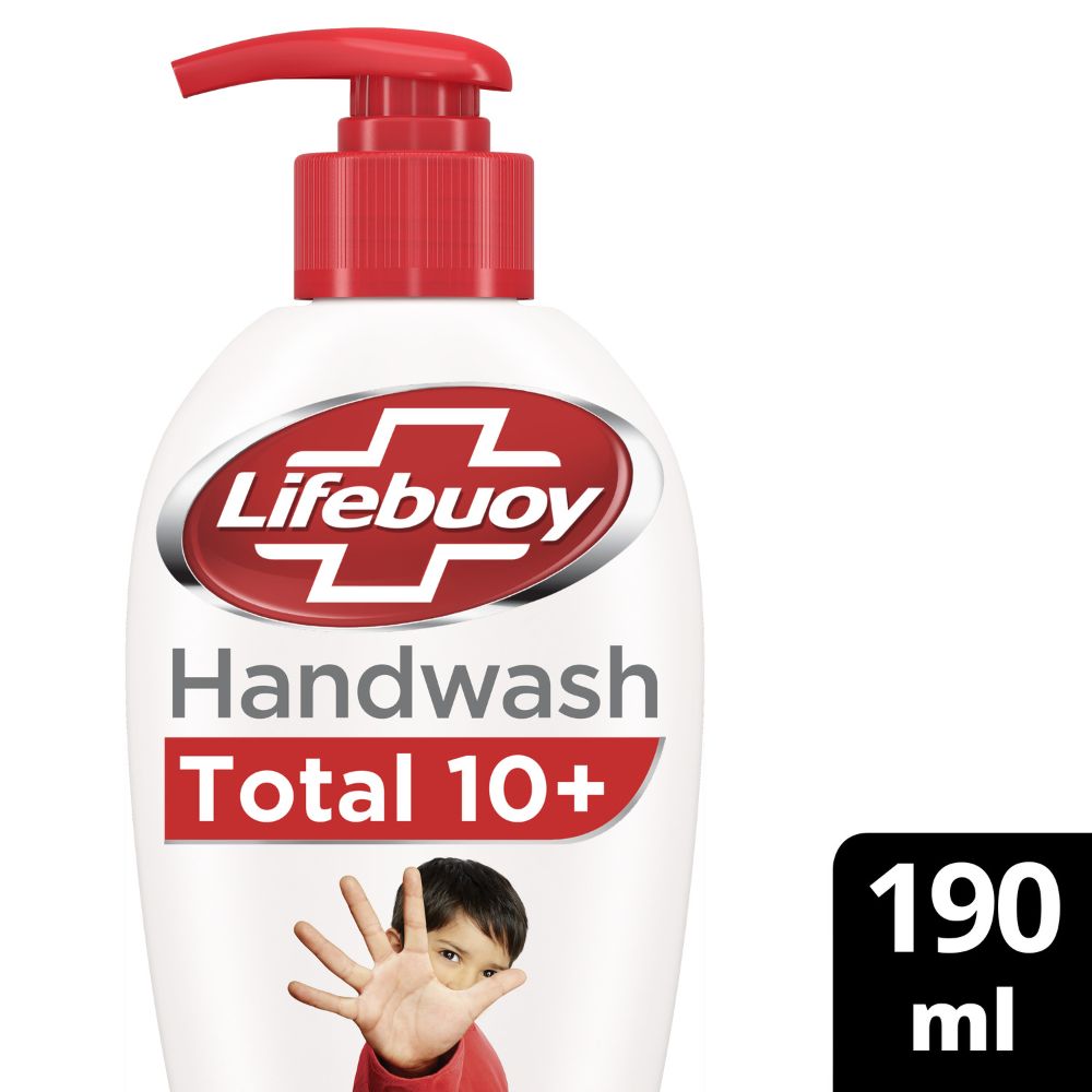 Buy Lifebuoy Total 10 Germ Protection Handwash, 190 ml Pump Bottle Online