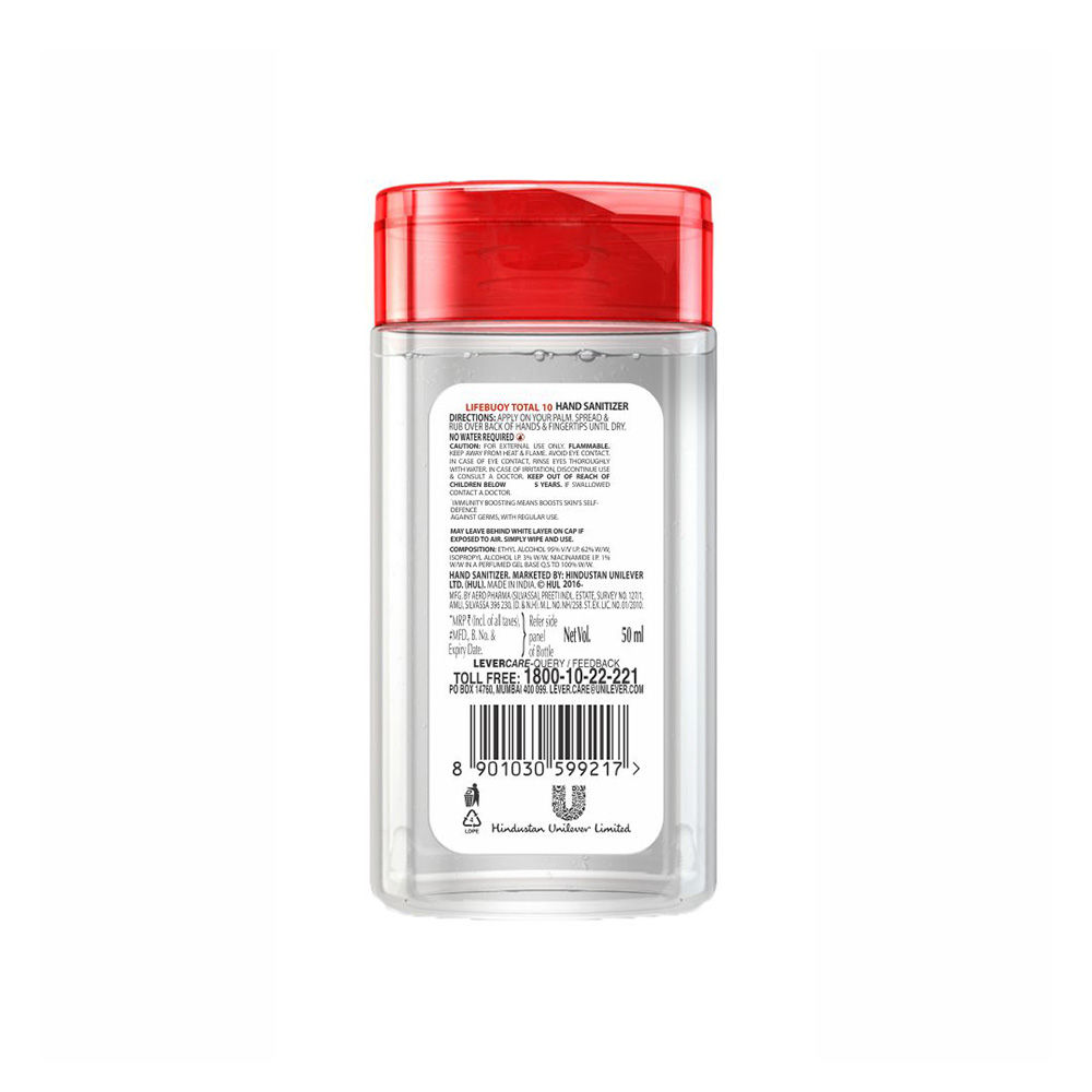 Lifebuoy Total 10 Hand Sanitizer, 50 ml, Pack of 1 