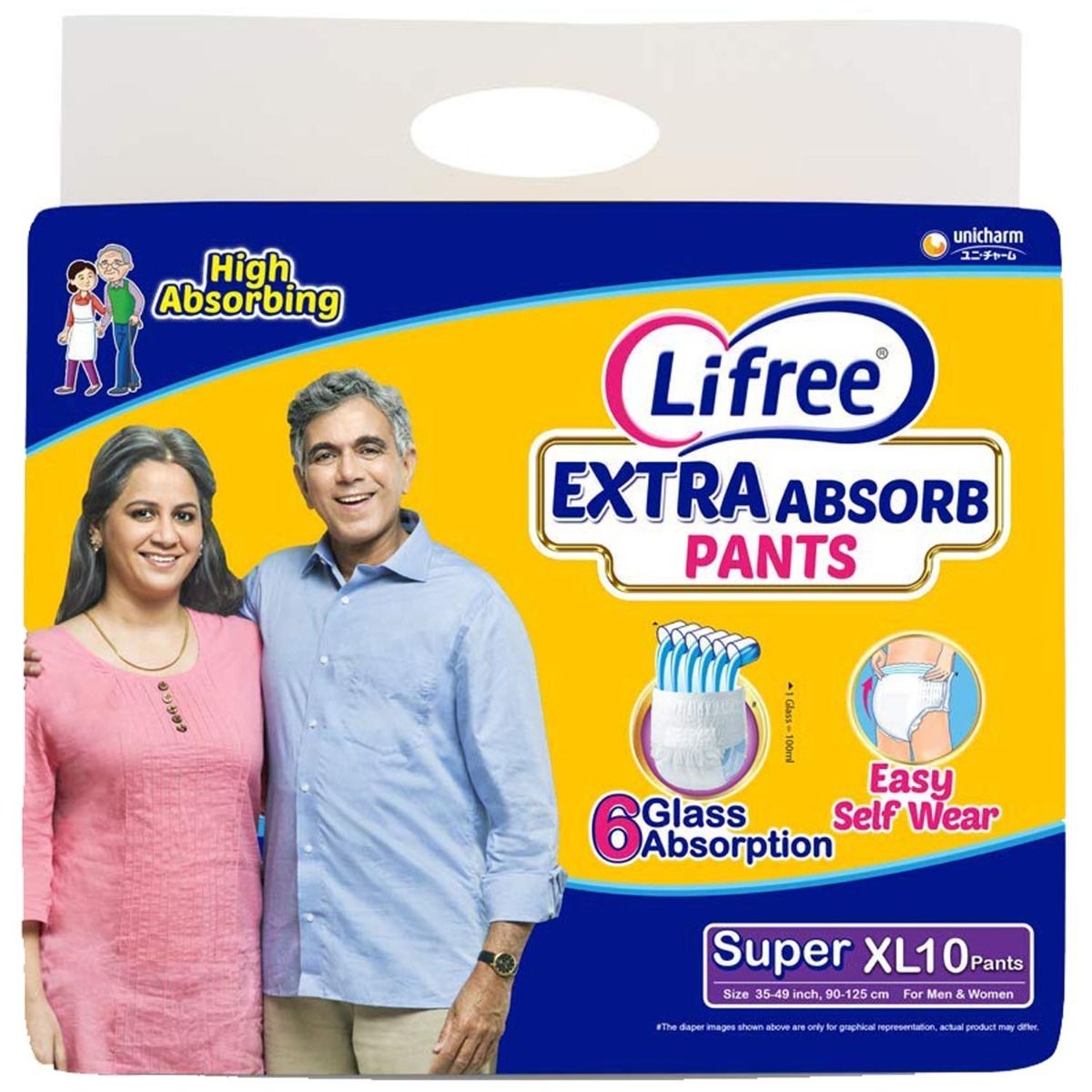 Lifree Extra Absorbent Adult Diaper Pants XL, 10 Count, Pack of 1 