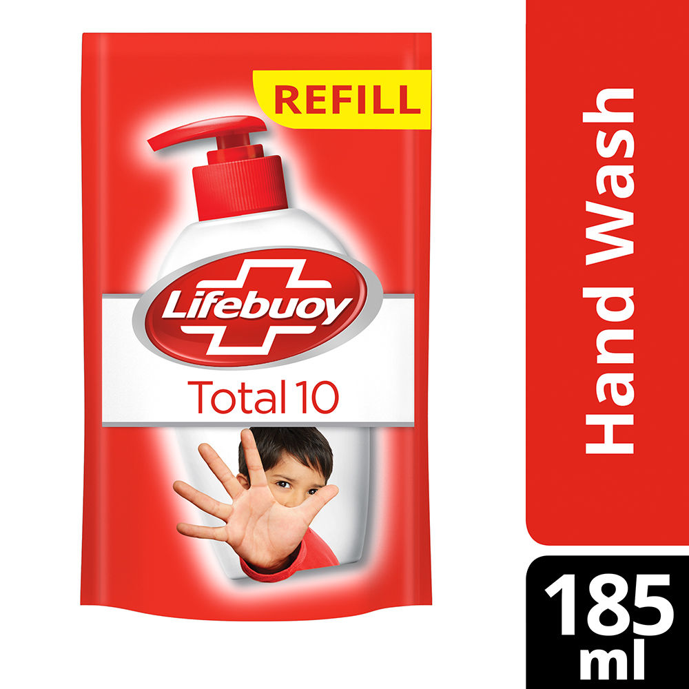 Buy Lifebuoy Total 10 Activ Silver Formula Handwash, 555 ml Refill Pack (3 x 185 ml) Online