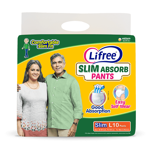 Lifree Slim Absorb Adult Diaper Pants Large, 10 Count, Pack of 1 