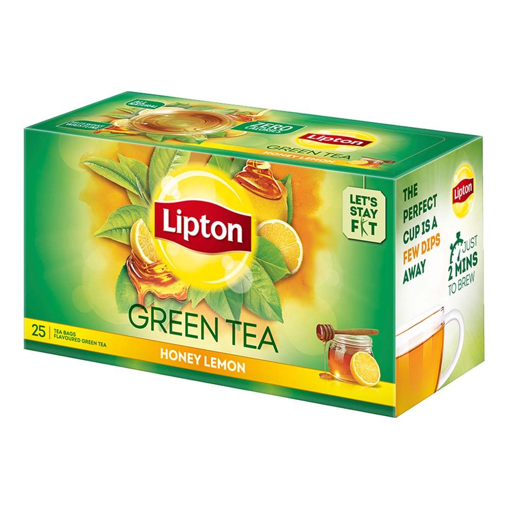 Lipton Honey Lemon Green Tea Bags, 25 Count, Pack of 1 