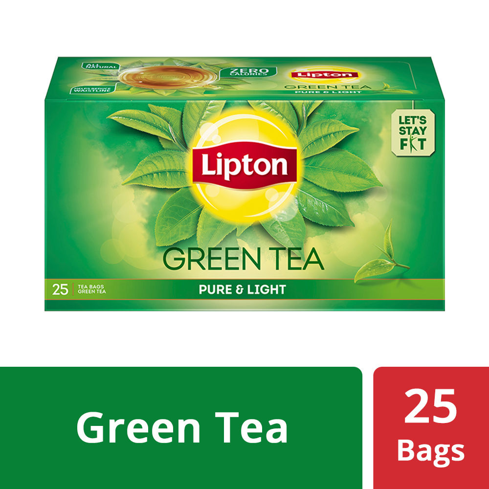 Buy Lipton Pure & Light Green Tea Bags, 25 Count Online