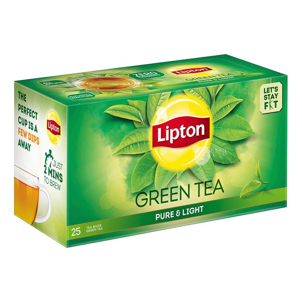 Lipton Pure & Light Green Tea Bags, 25 Count, Pack of 1 