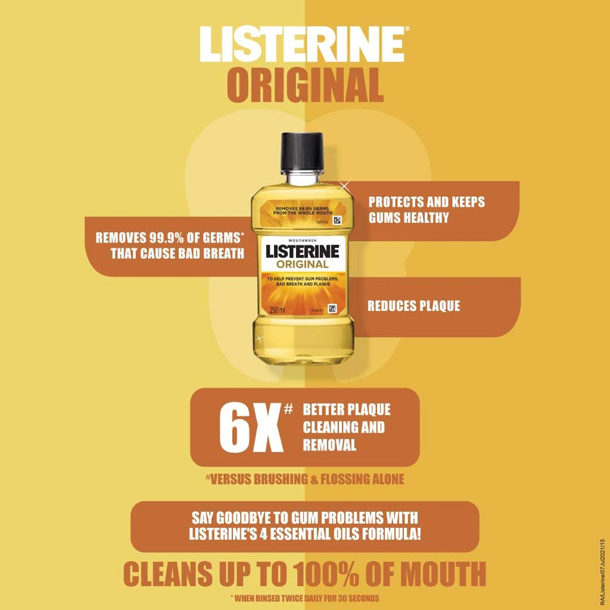 Listerine Original Mouthwash, 250 ml Price, Uses, Side Effects