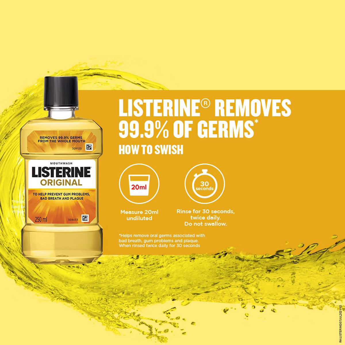 Listerine Original Mouthwash, 250 ml Price, Uses, Side Effects