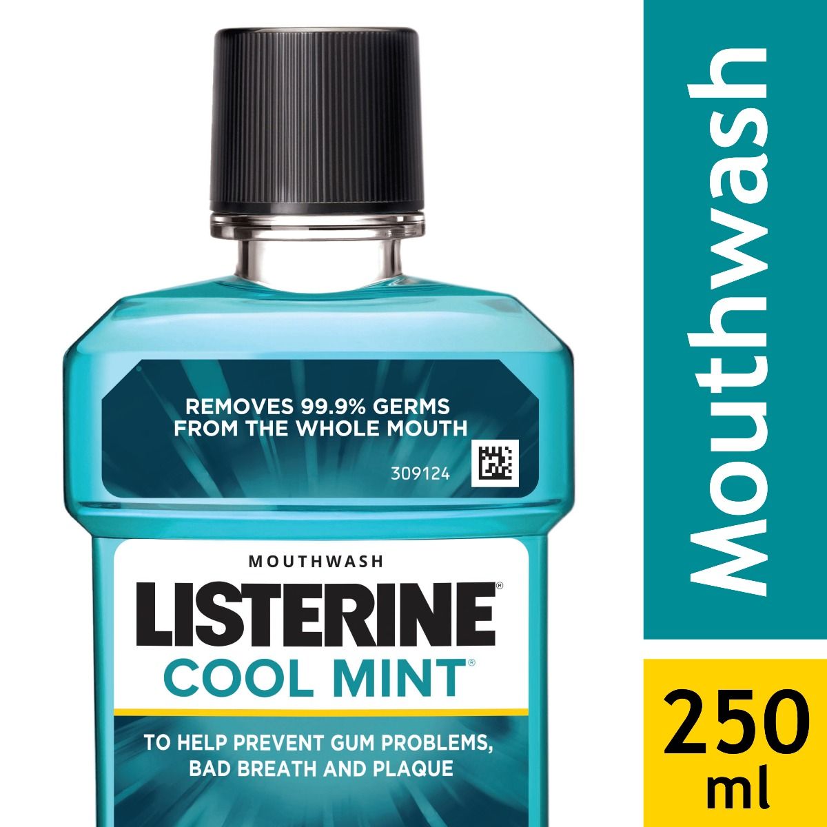 Listerine Cool Mint Mouthwash, 250 ml, Pack of 1 