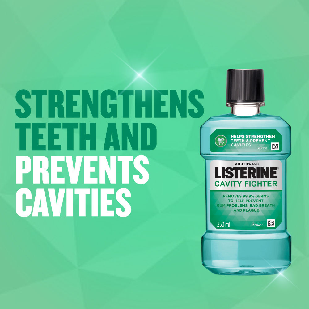Listerine Cavity Fighter Mouthwash, 250 ml, Pack of 1 