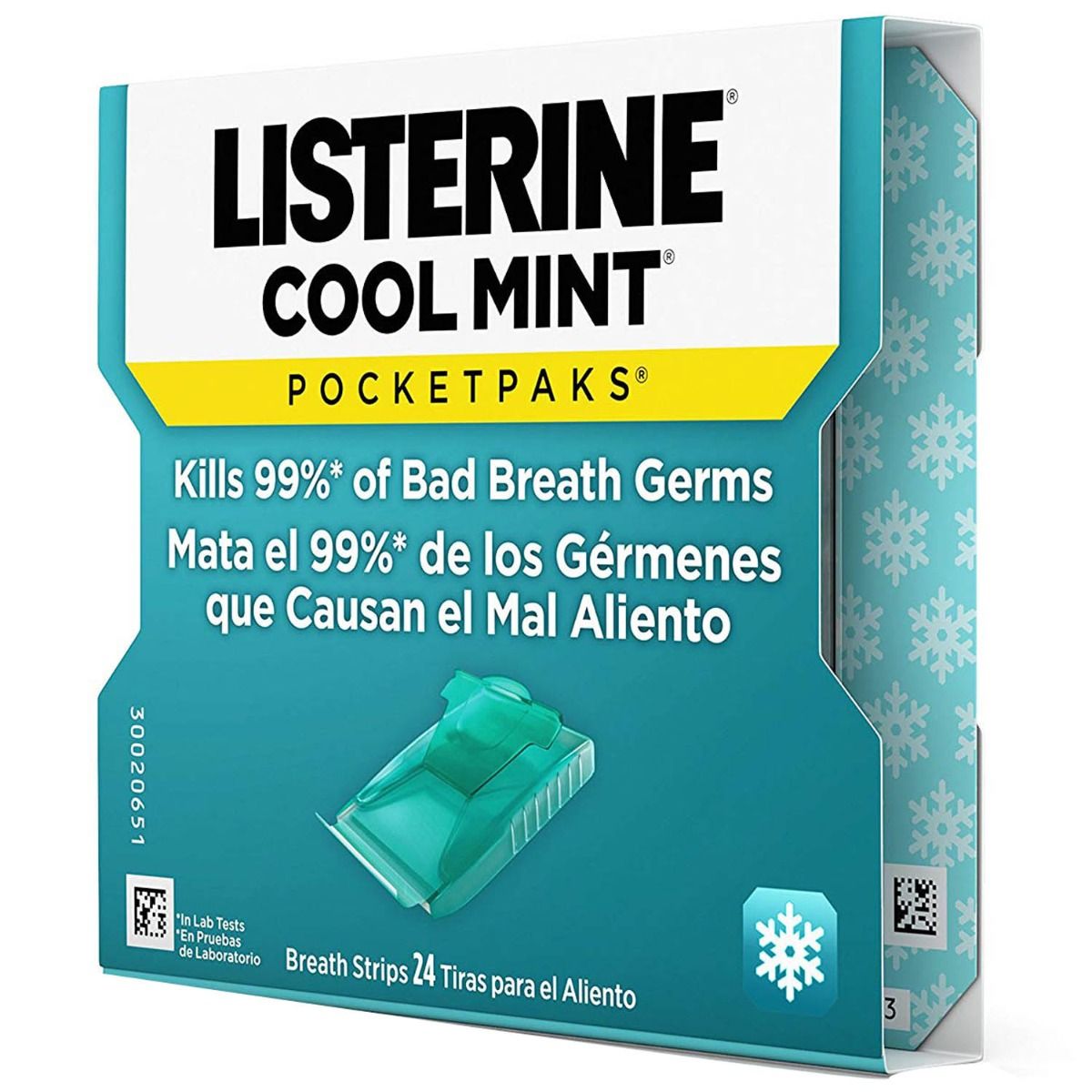 Listerine Cool Mint Pocket Paks Breath Freshener Strips, 24 Count Price ...