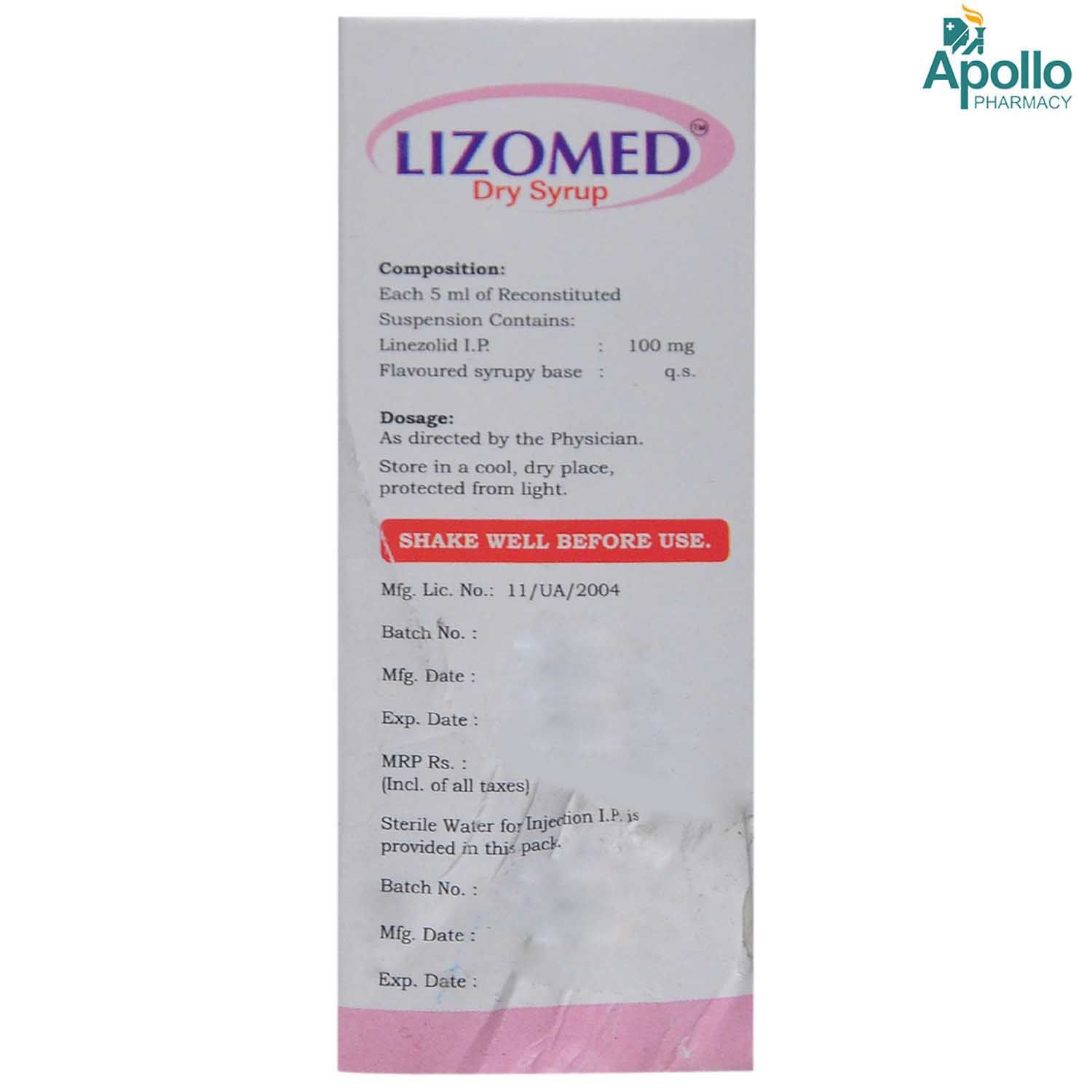 Lizomed Dry Syrup 30 ml Price, Uses, Side Effects, Composition Apollo