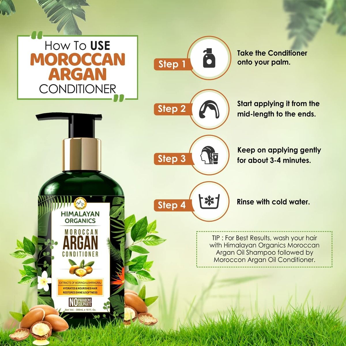 Himalayan Organics Moroccan Argan Oil Conditioner, 300 ml, Pack of 1 