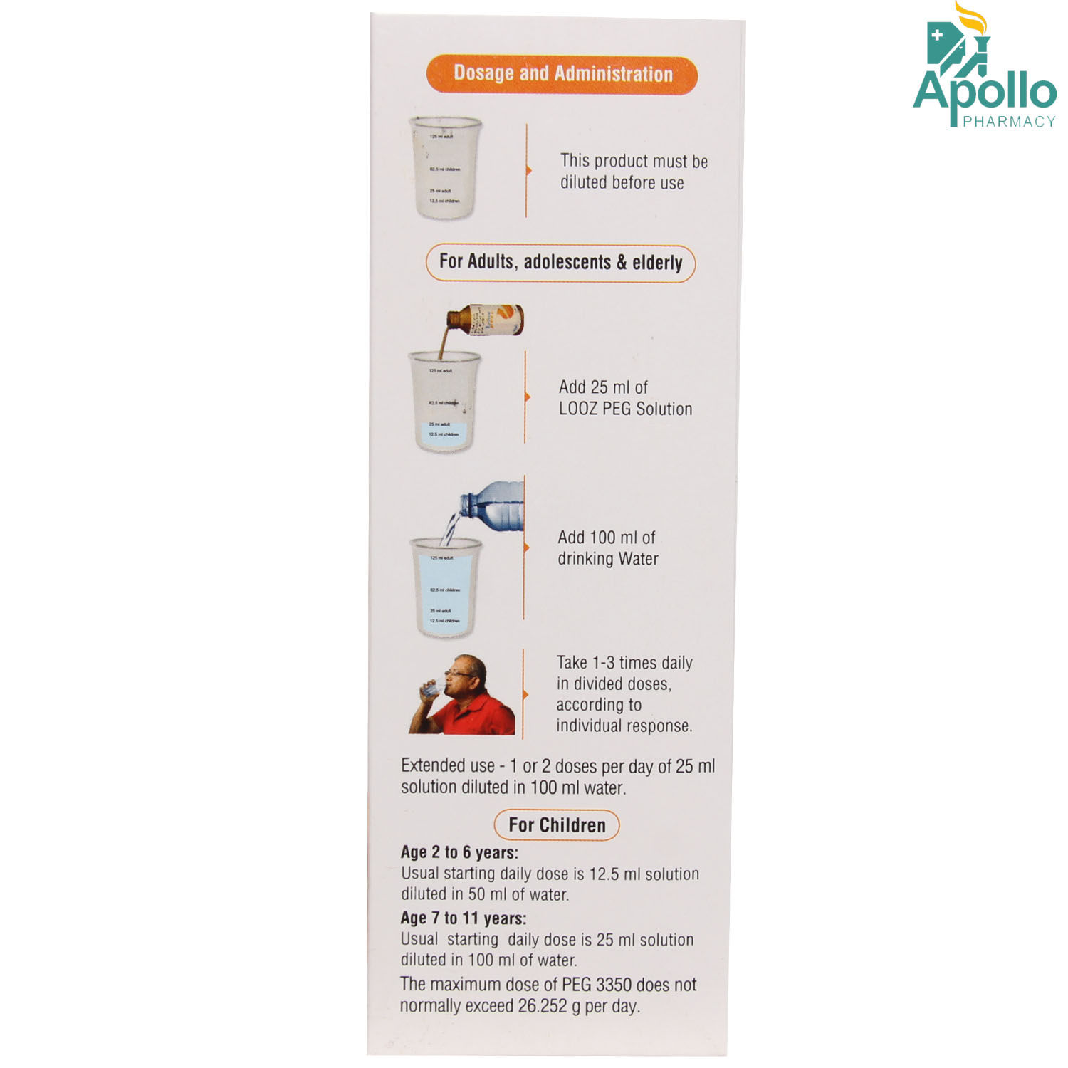 Looz Peg Orange Oral Solution 200 ml Price, Uses, Side Effects