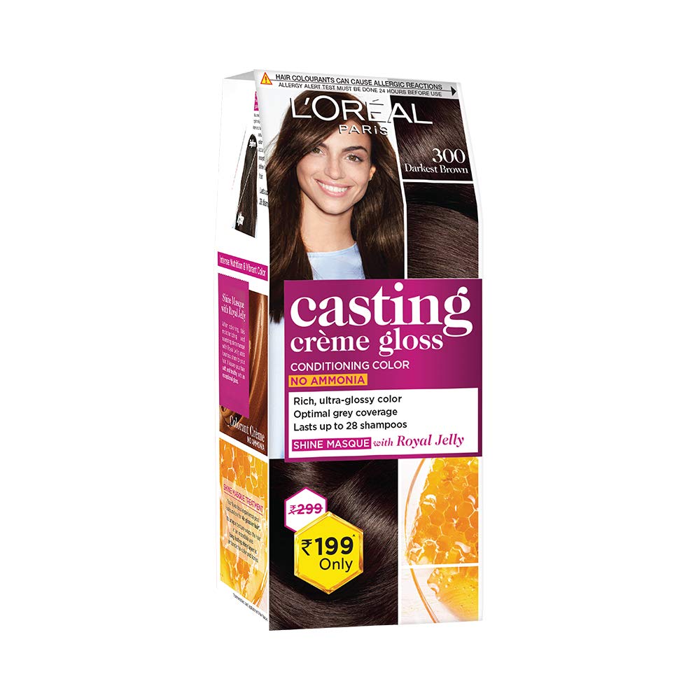 L'Oreal Paris Casting Crème Gloss Darkest Brown Hair Color, 1 Kit Price,  Uses, Side Effects, Composition - Apollo Pharmacy