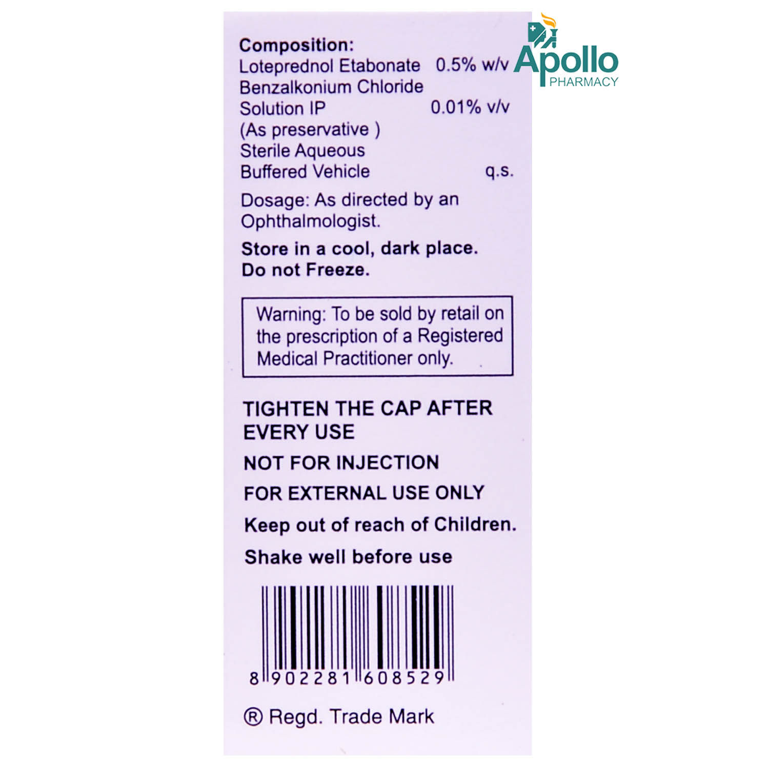 Lotechek Eye Drops 5ml Price Uses Side Effects Composition Apollo