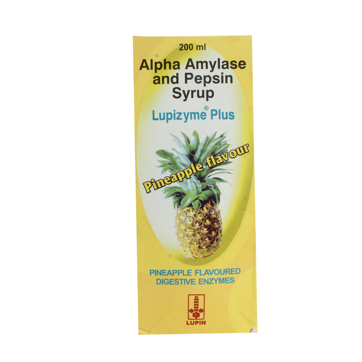 Lupizyme Plus Pineapple Syrup 200 ml, Pack of 1 SYRUP