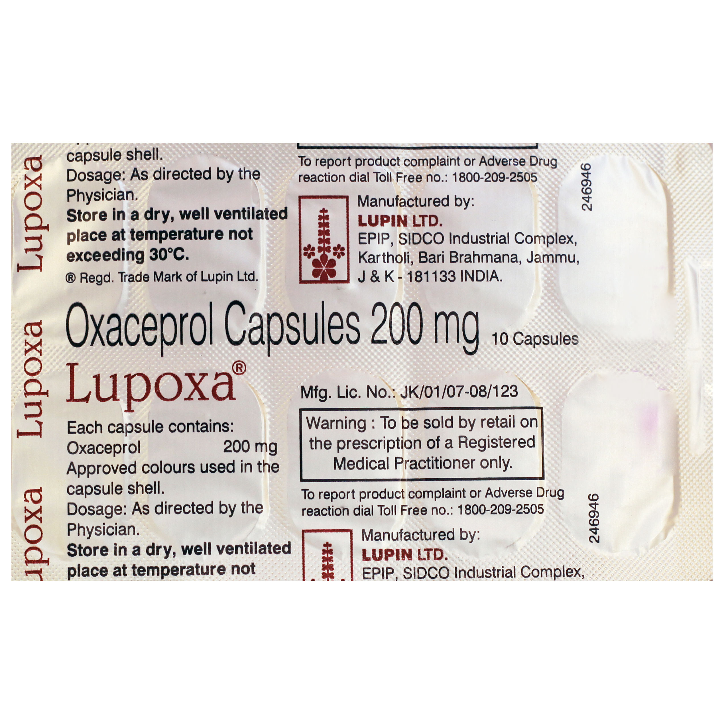 Lupoxa Capsule 10's, Pack of 10 CAPSULES