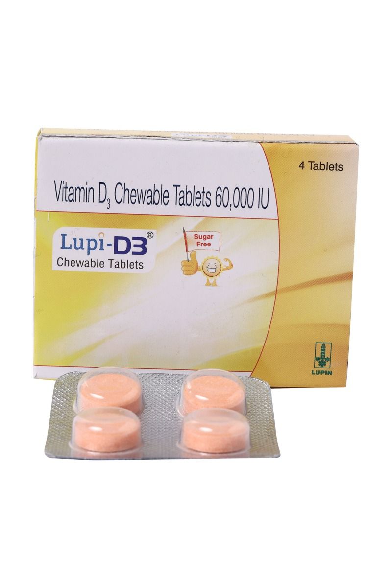 Lupi-D3 SF Chewable Tablet 4's, Pack of 4 TabletS
