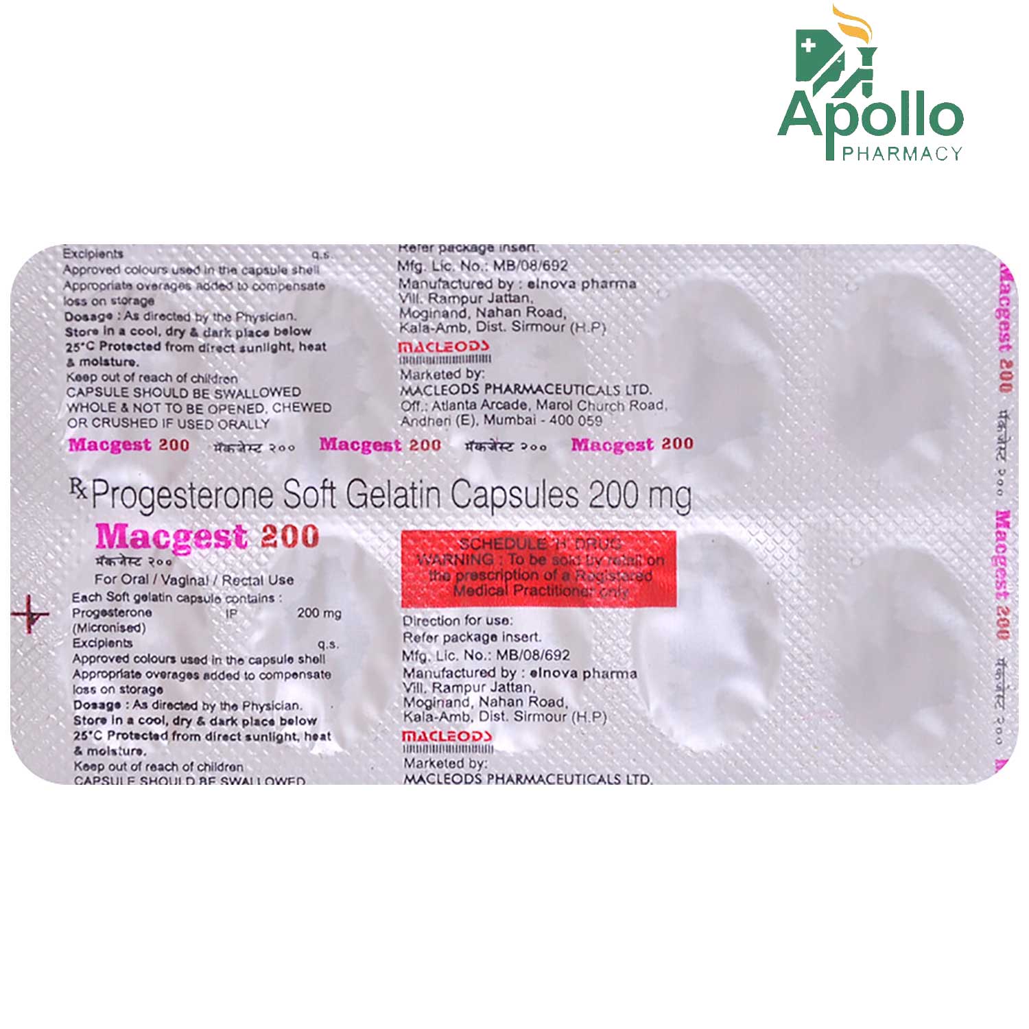 Macgest 200 Capsule 10's, Pack of 10 CAPSULES