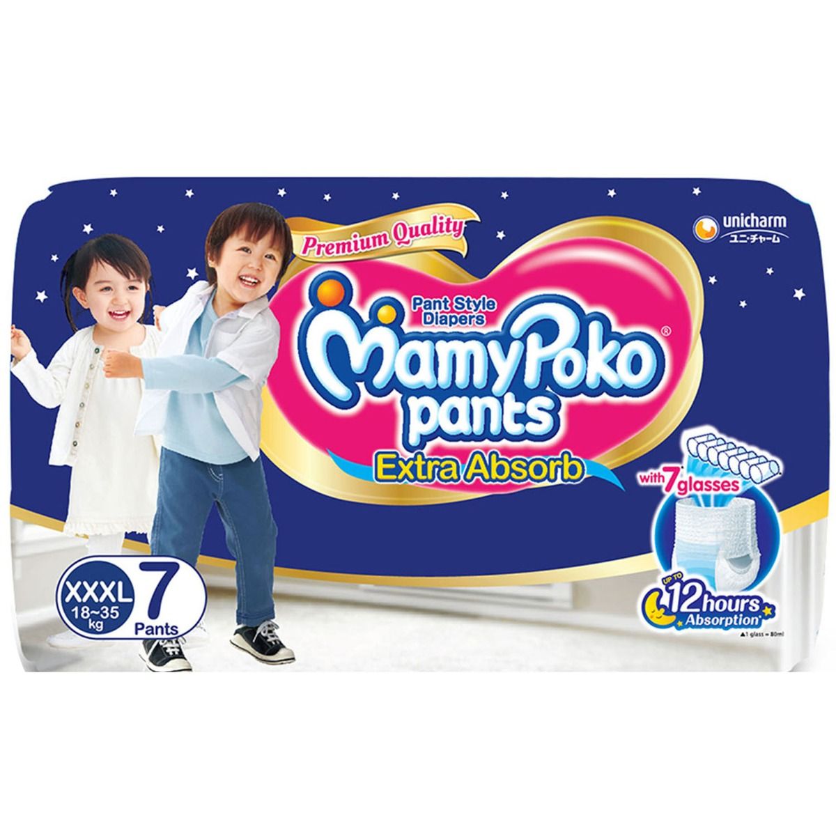 Buy MamyPoko Extra Absorb Diaper Pants XXXL, 7 Count Online