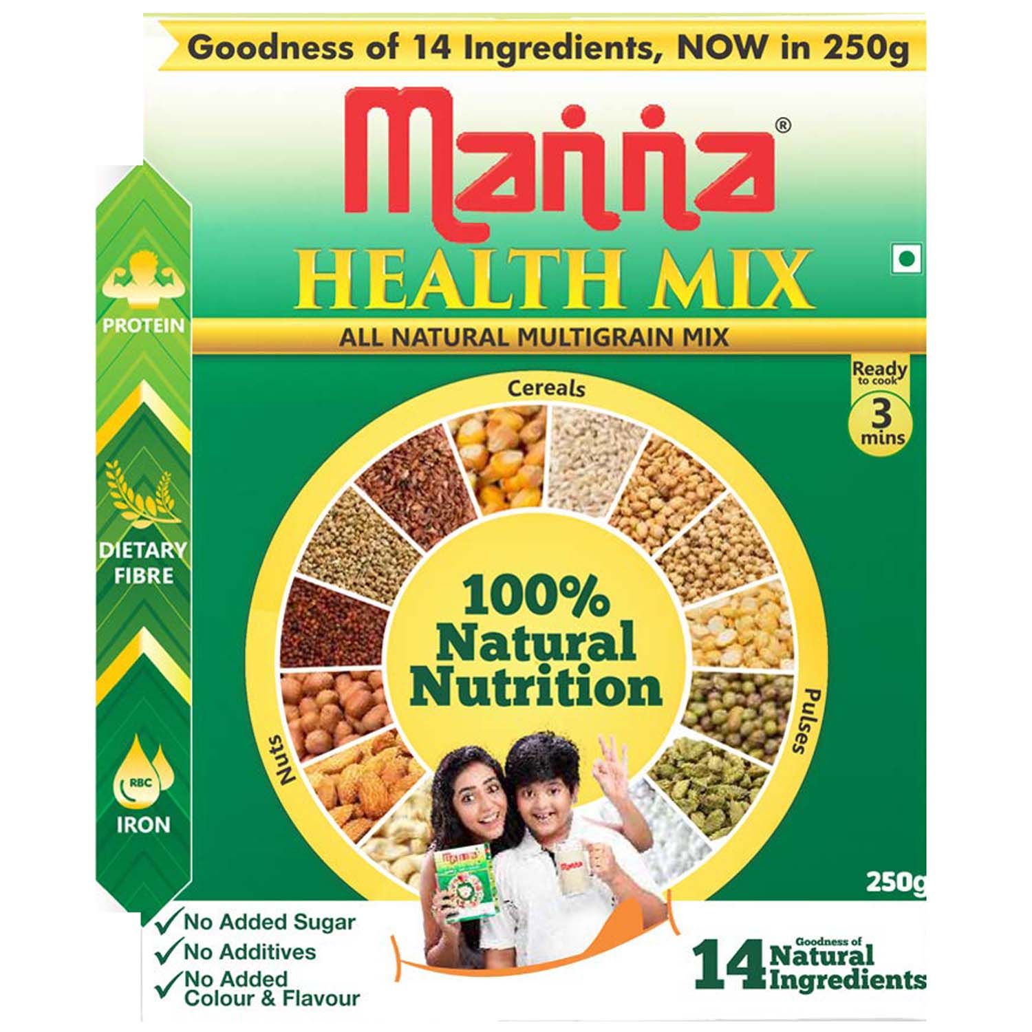 Manna Health Mix, 250 gm, Pack of 1 