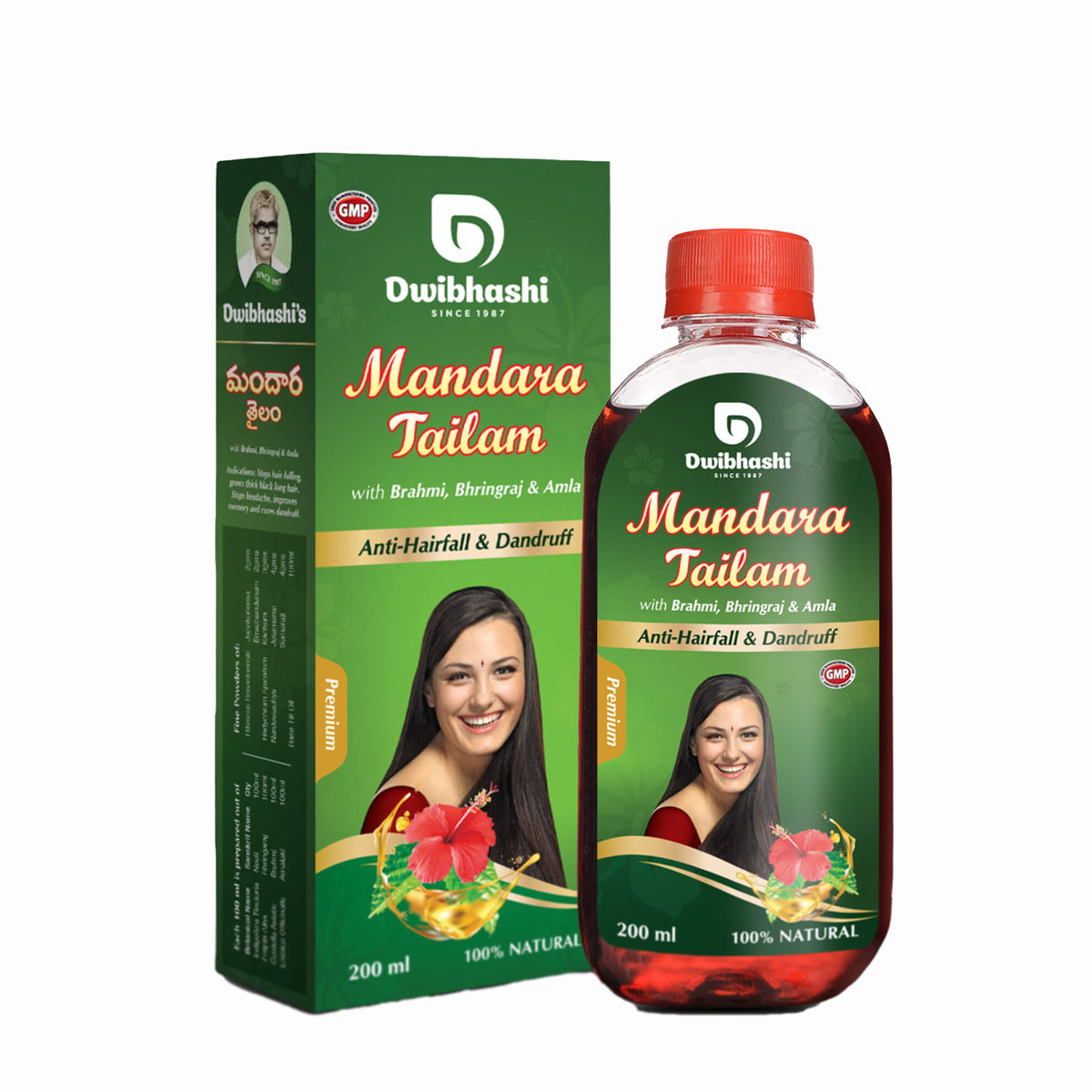 Dwibhashi's Mandara Tailam Hair Oil, 200 ml, Pack of 1 