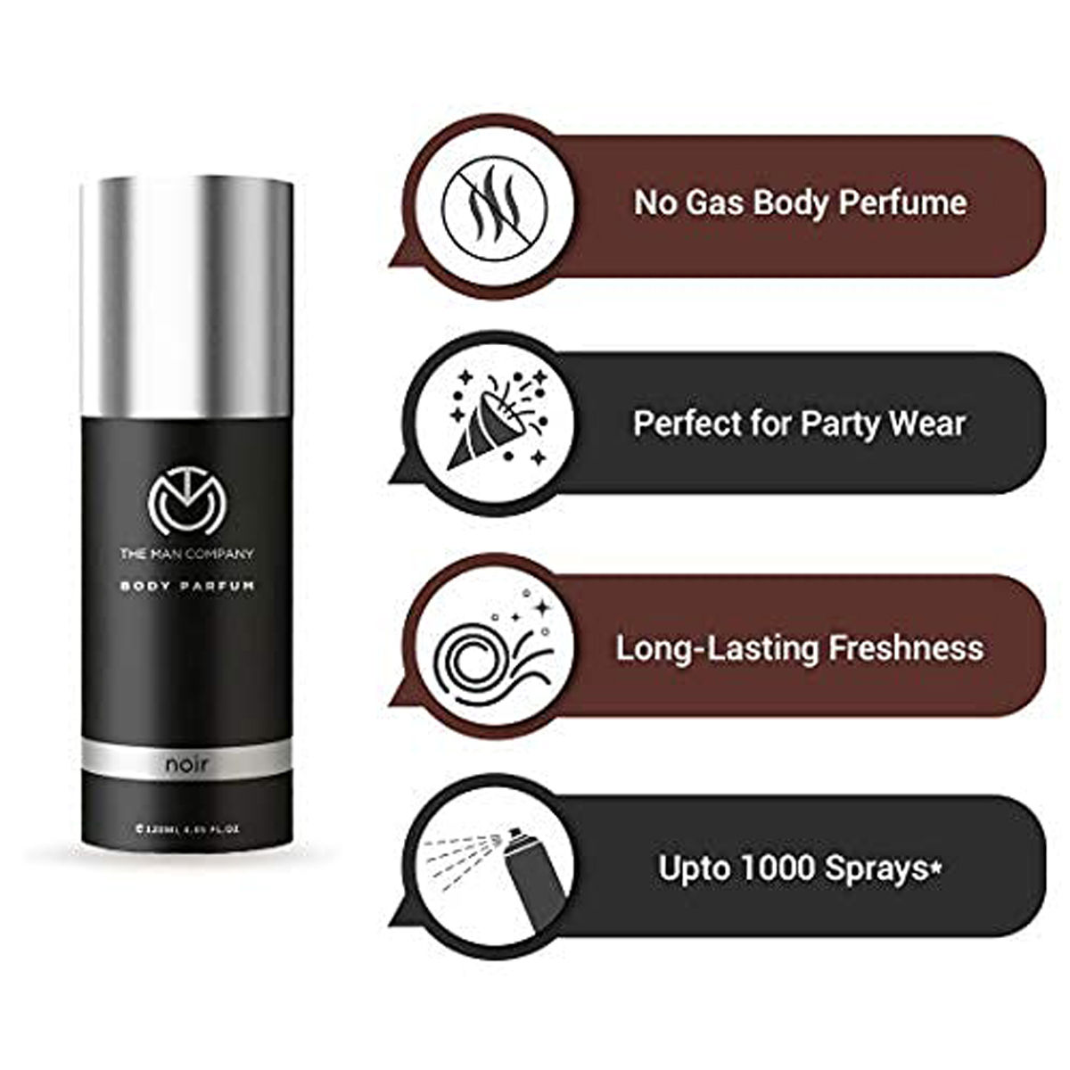 The Man Company Noir Body Perfume, 120 ml, Pack of 1 