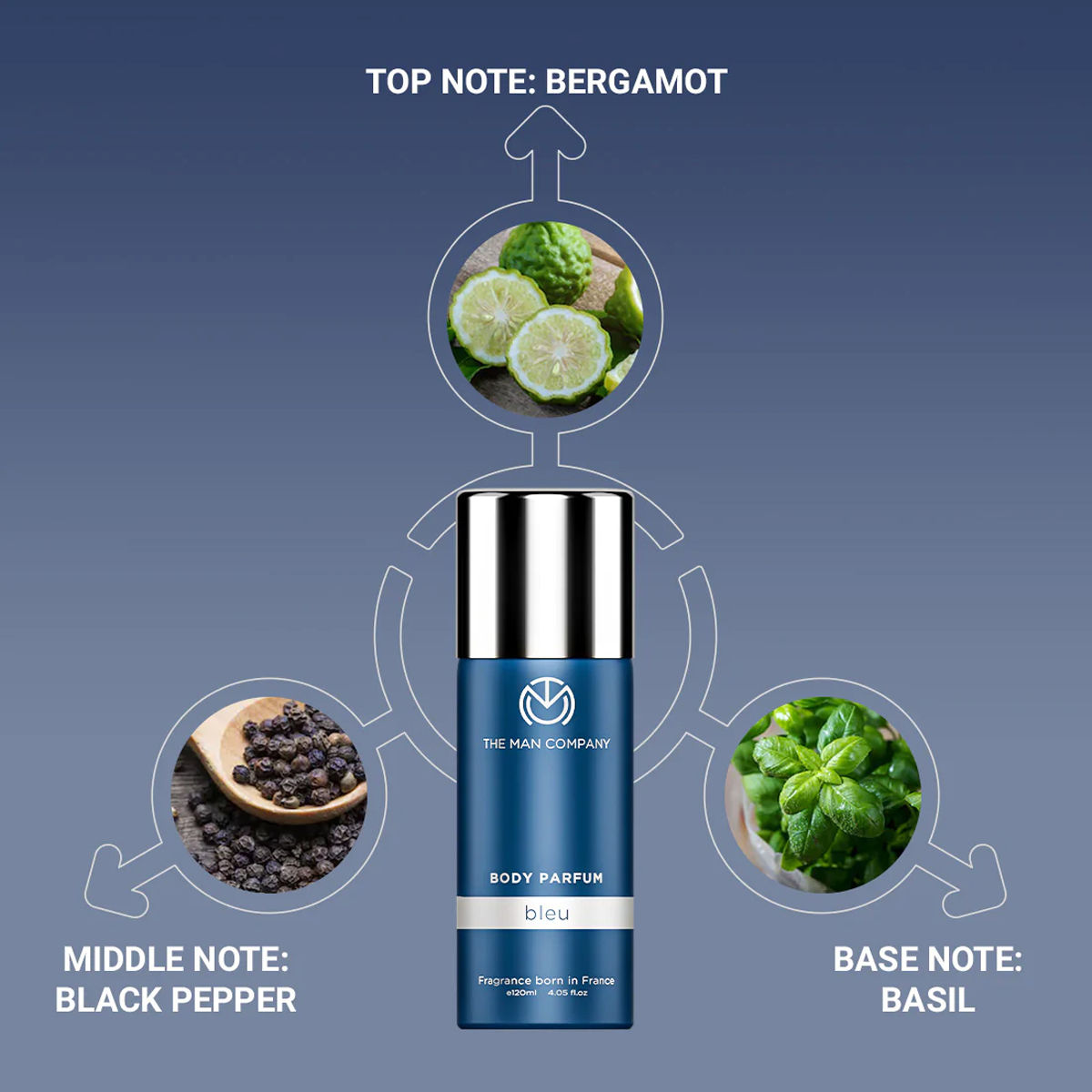 The Man Company Bleu Body Perfume, 120 ml, Pack of 1 