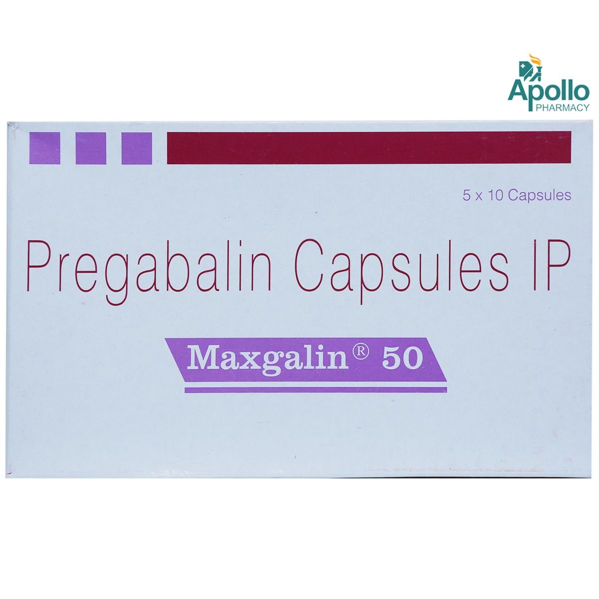 Maxgalin 50 Capsule 10's, Pack of 10 CAPSULES