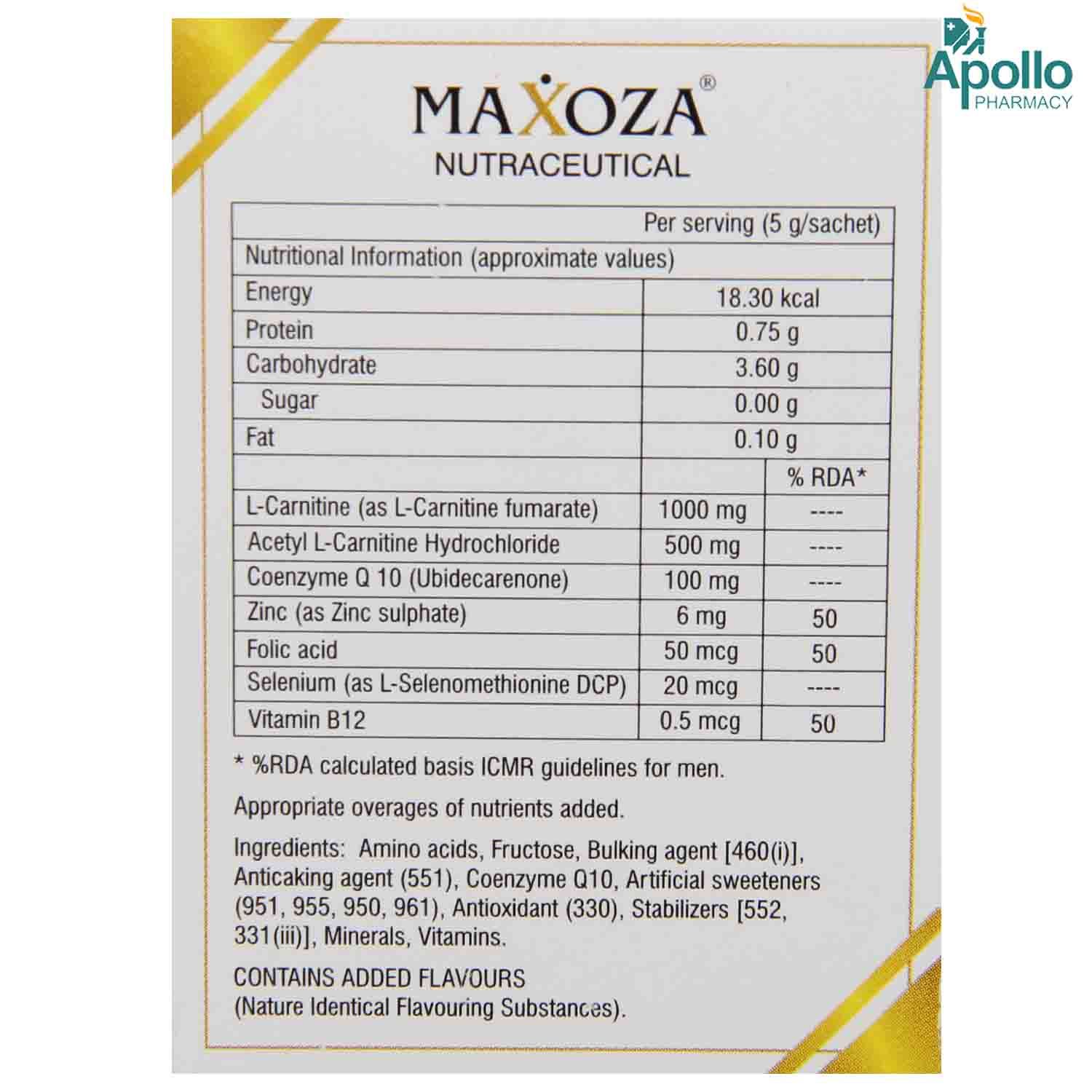 Maxoza Sachet 5 gm Price, Uses, Side Effects, Composition Apollo Pharmacy