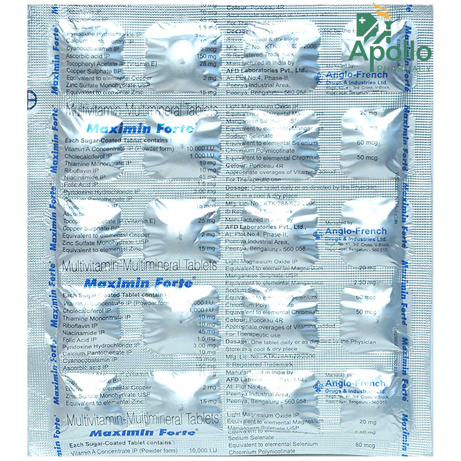 Maximin Forte Tablet 20's Price, Uses, Side Effects, Composition ...