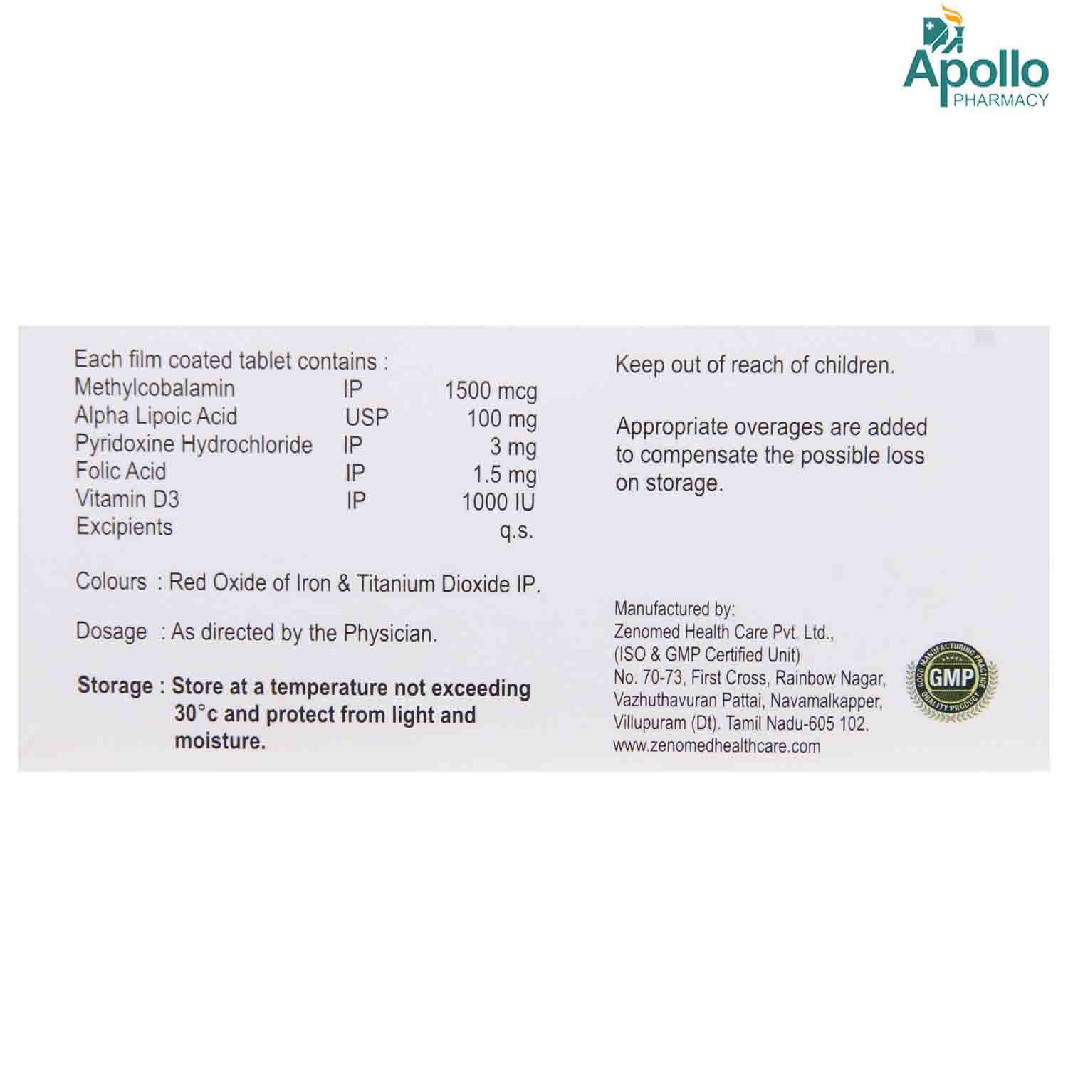 MAXCOBAL OD TABLET 10'S Price, Uses, Side Effects, Composition Apollo