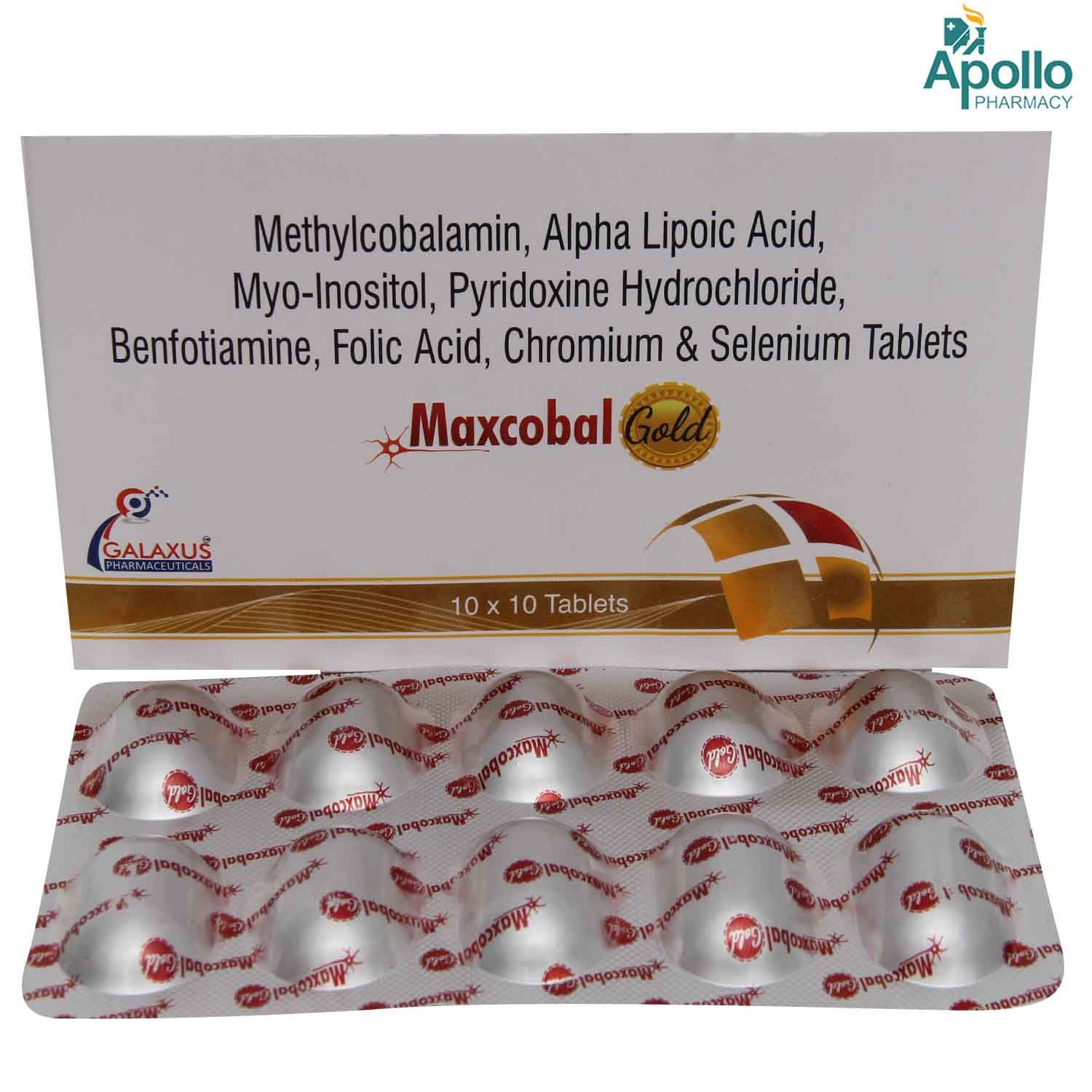 Maxcobal Gold Tablet 10's Price, Uses, Side Effects, Composition