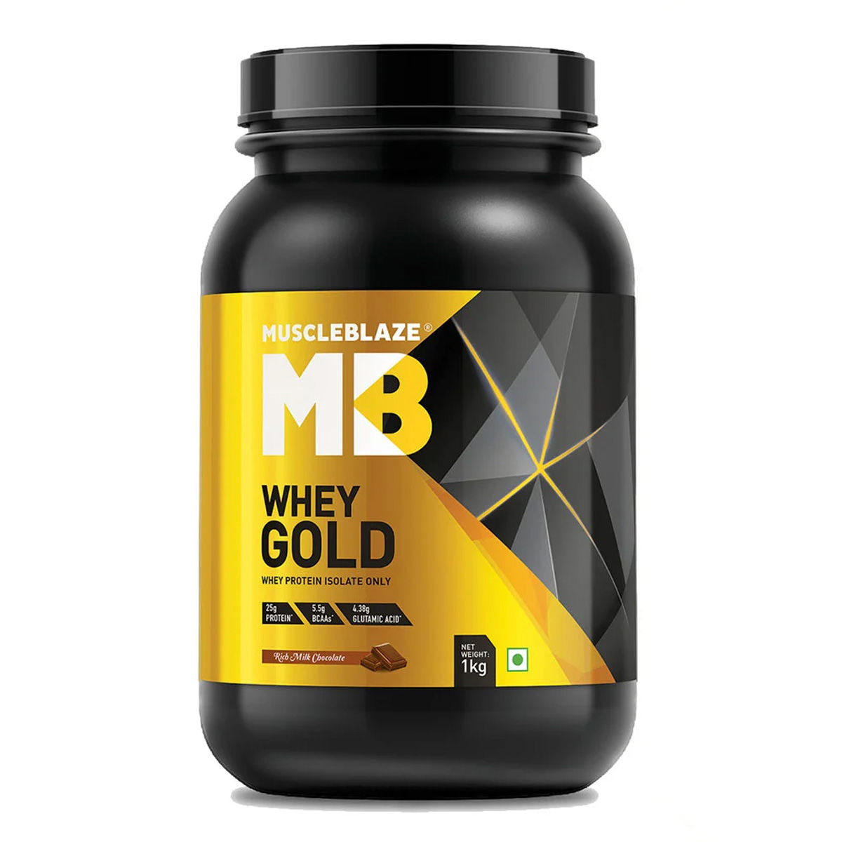 Buy MuscleBlaze Whey Gold Rich Milk Chocolate Flavour Powder, 1 kg Online