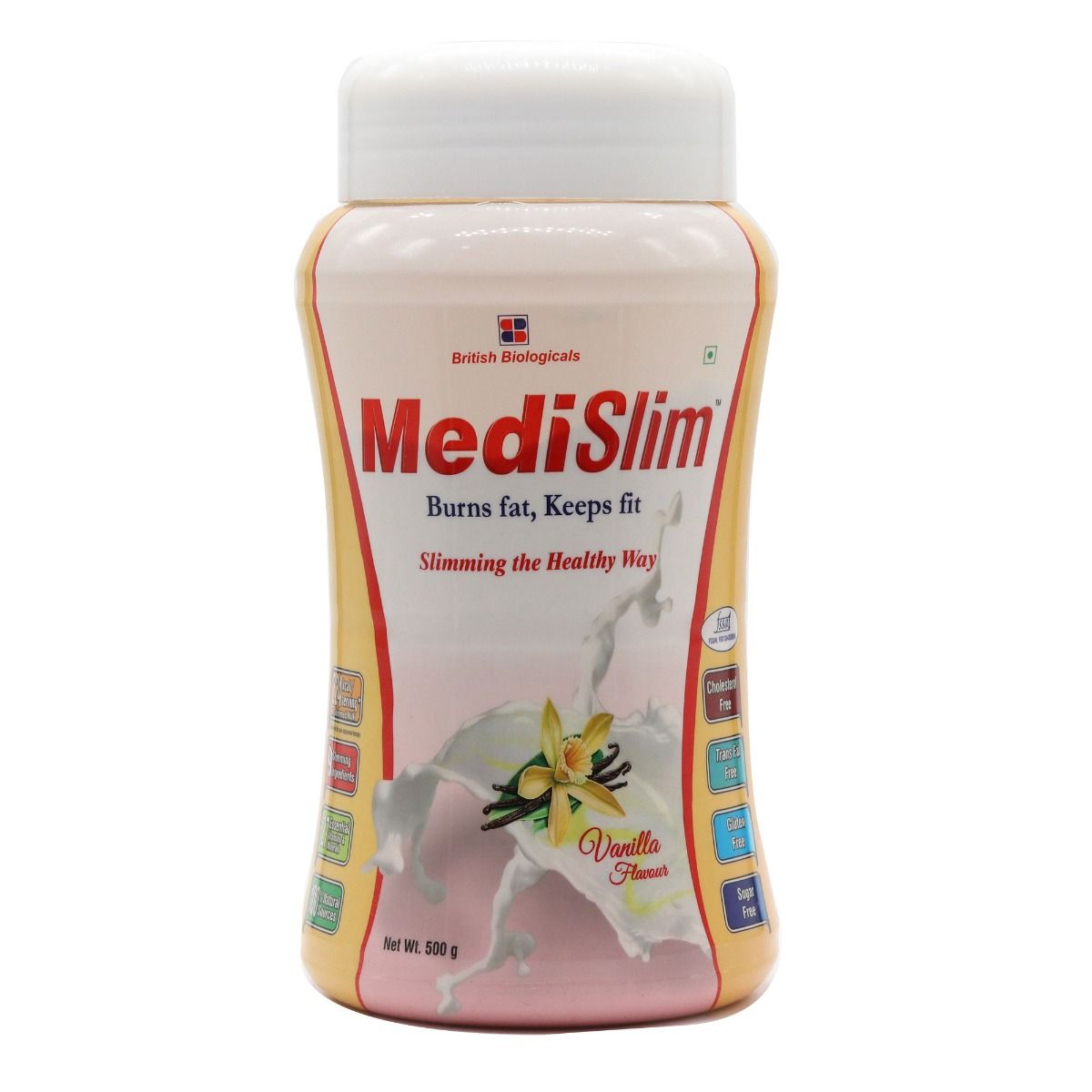 Buy Medislim Vanilla Flavoured Powder, 500 gm Online