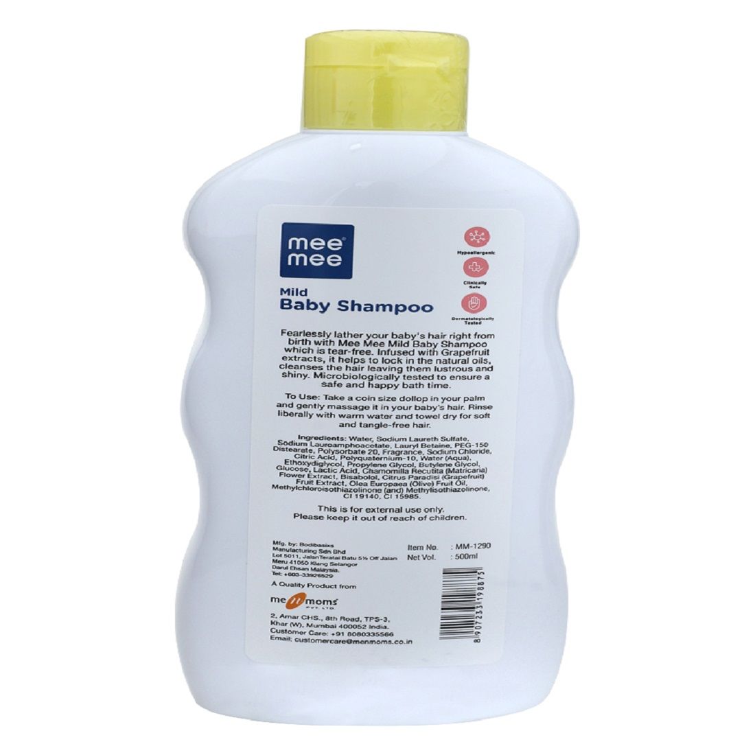 Mee Mee Mild Baby Shampoo, 500 ml, Pack of 1 