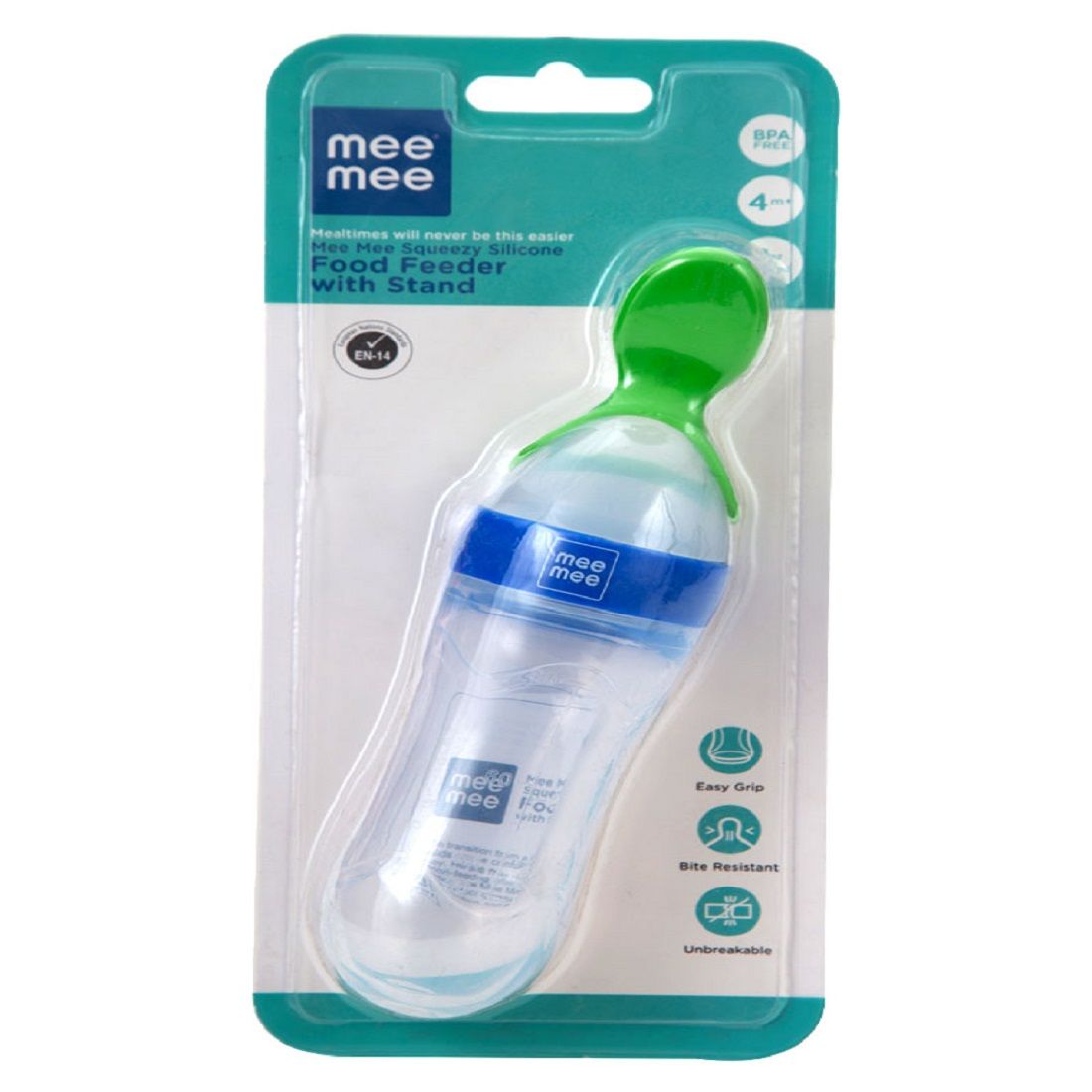 Buy Mee Mee Squeezy Blue Silicone Food Feeder, 90 ml Online