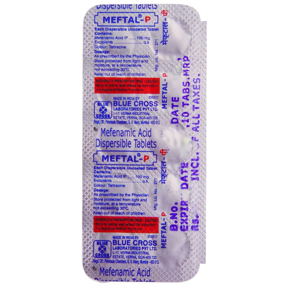 Meftal-P Dispersible Tablet 10's Price, Uses, Side Effects ...