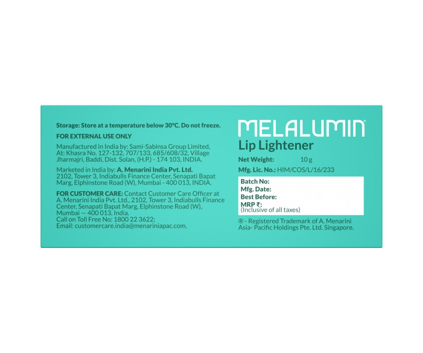 Melalumin SPF 15 Lip Lightener 10 gm Price, Uses, Side Effects