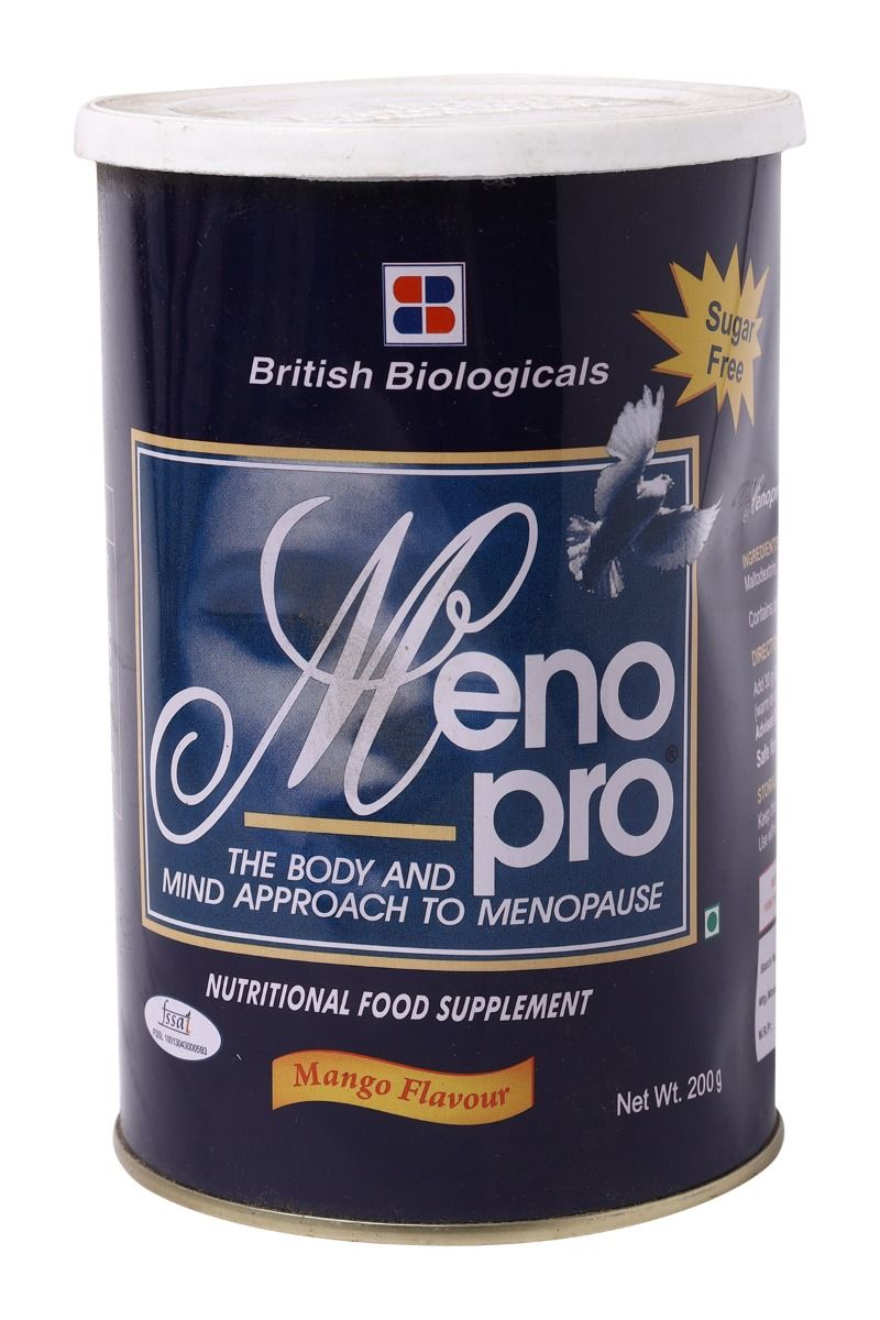 Buy Menopro Mango Flavoured Powder, 200 gm Tin Online