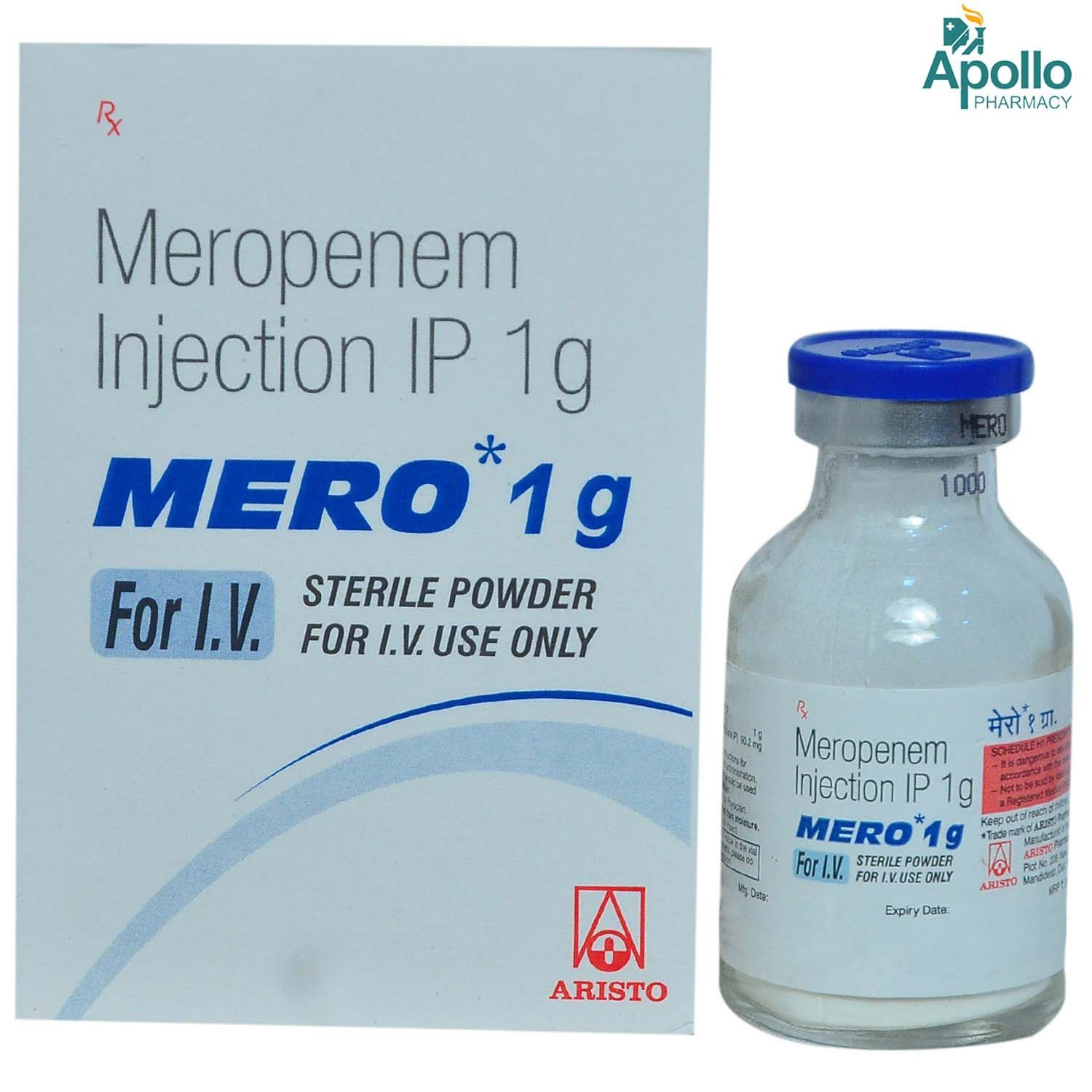 Mero 1gm Injection 1's Price, Uses, Side Effects, Composition - Apollo ...