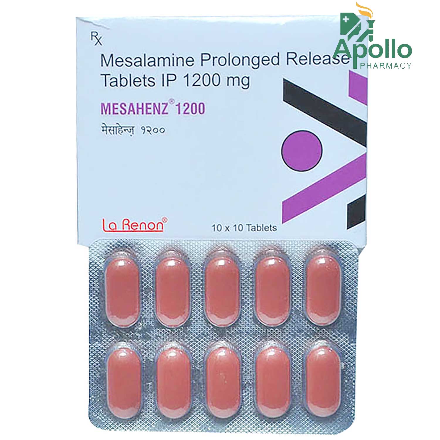 Mesahenz 1200 Tablet 10's Price, Uses, Side Effects, Composition ...