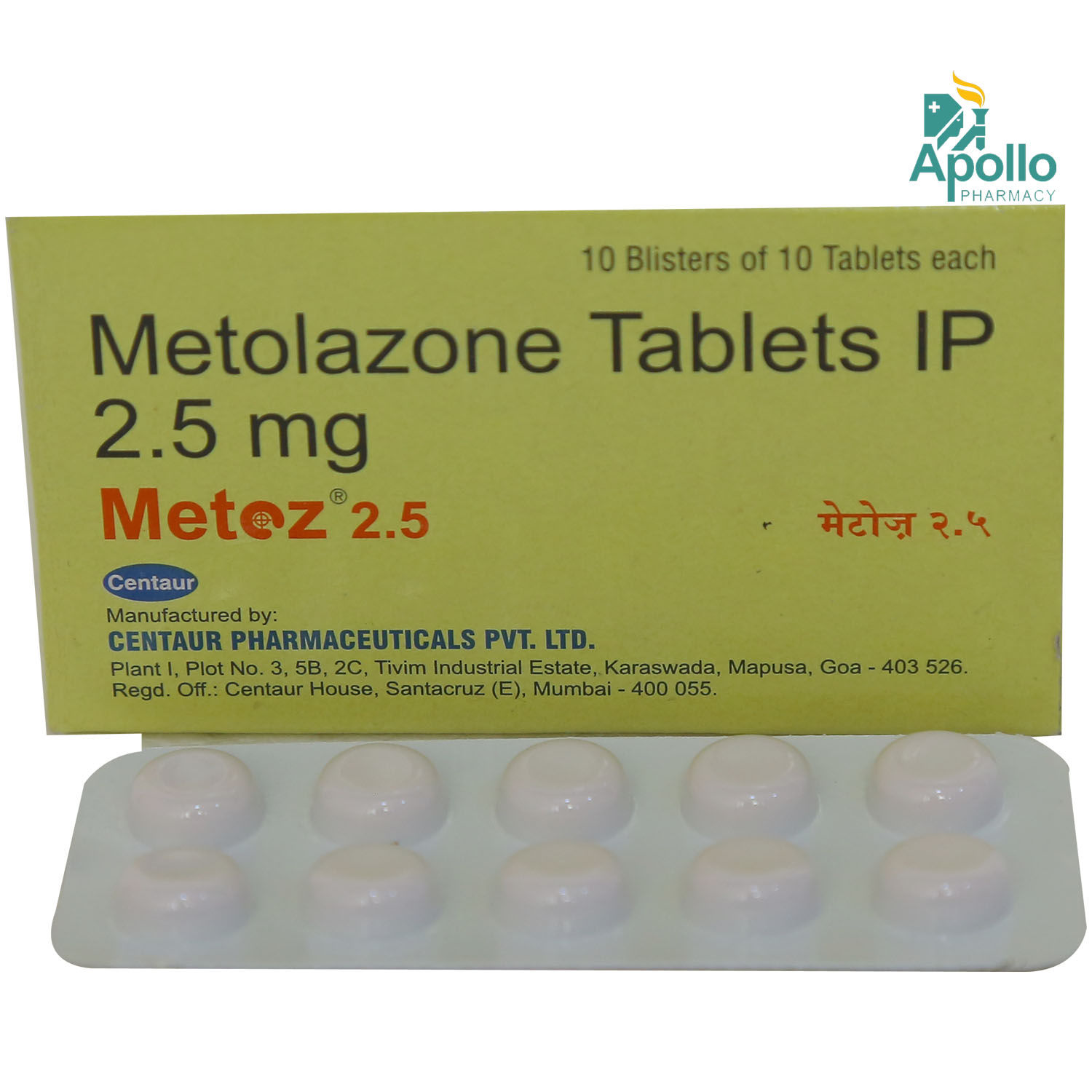Metoz 2.5 Tablet 10's, Pack of 10 TABLETS